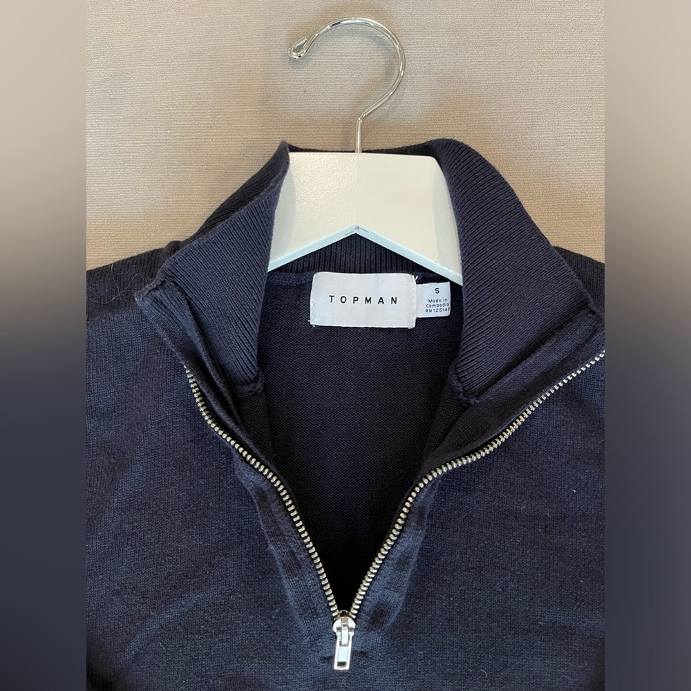 Topman Navy Pullover Sweater, size small